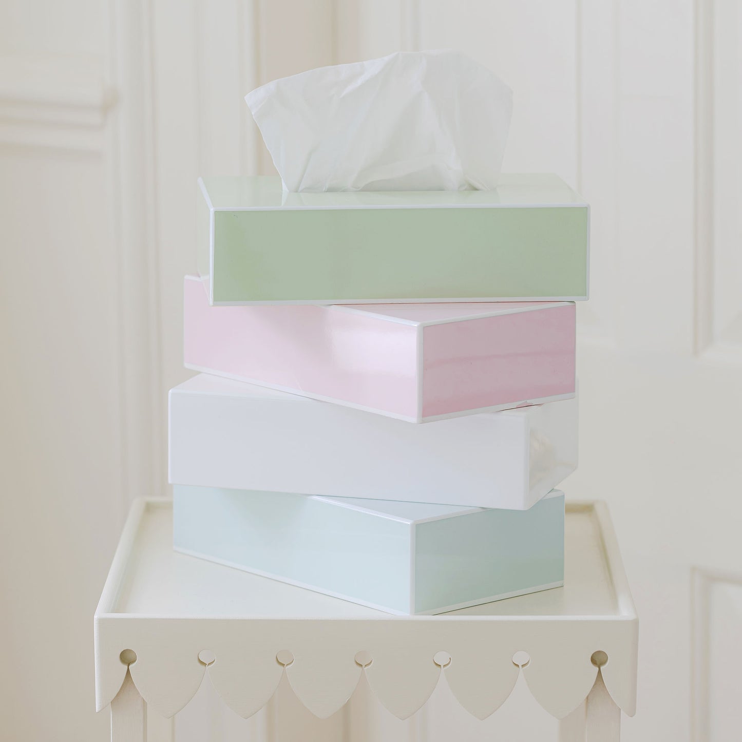 Powder Blue Rectangular Tissue Box