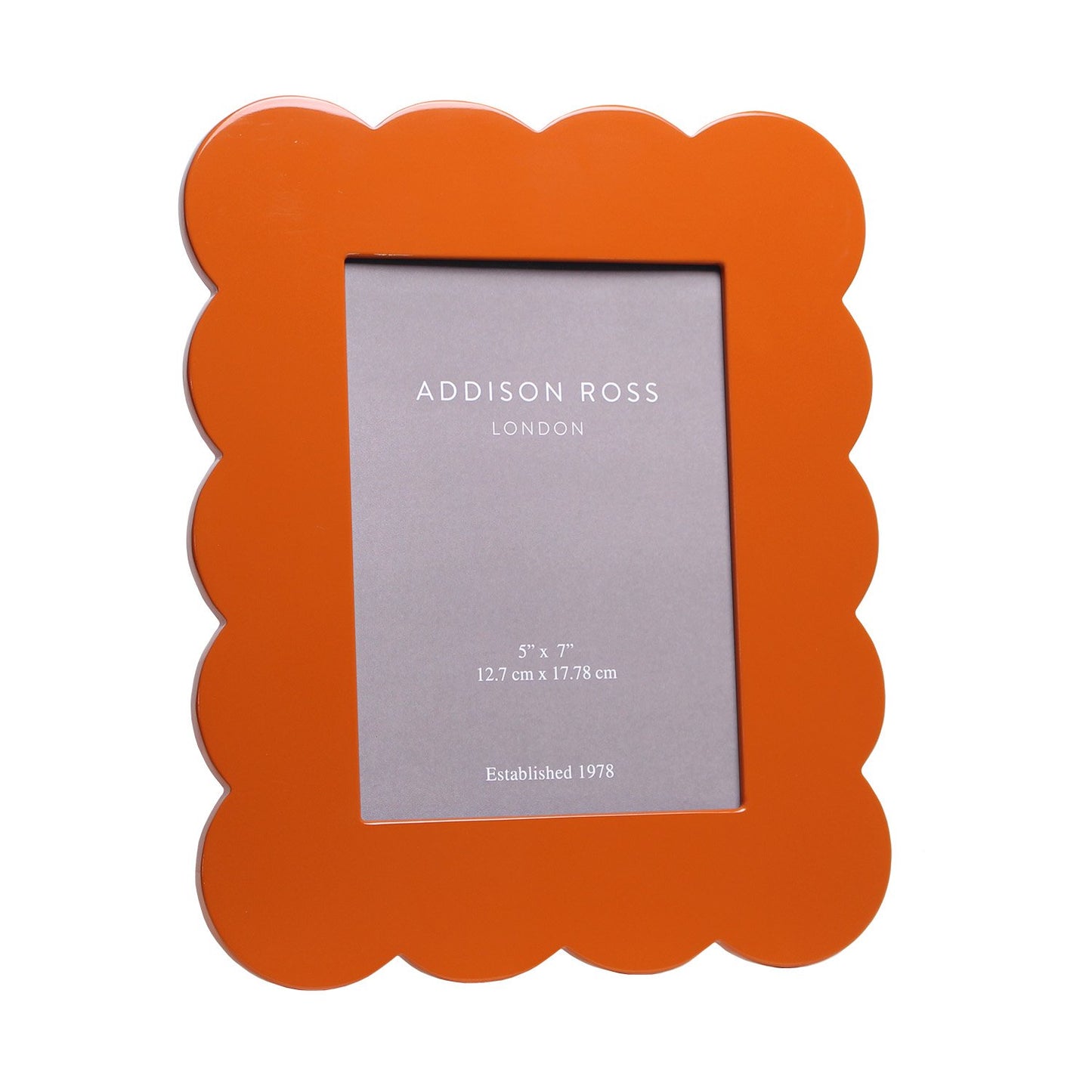 Orange Scalloped Lacquer Photo Frame