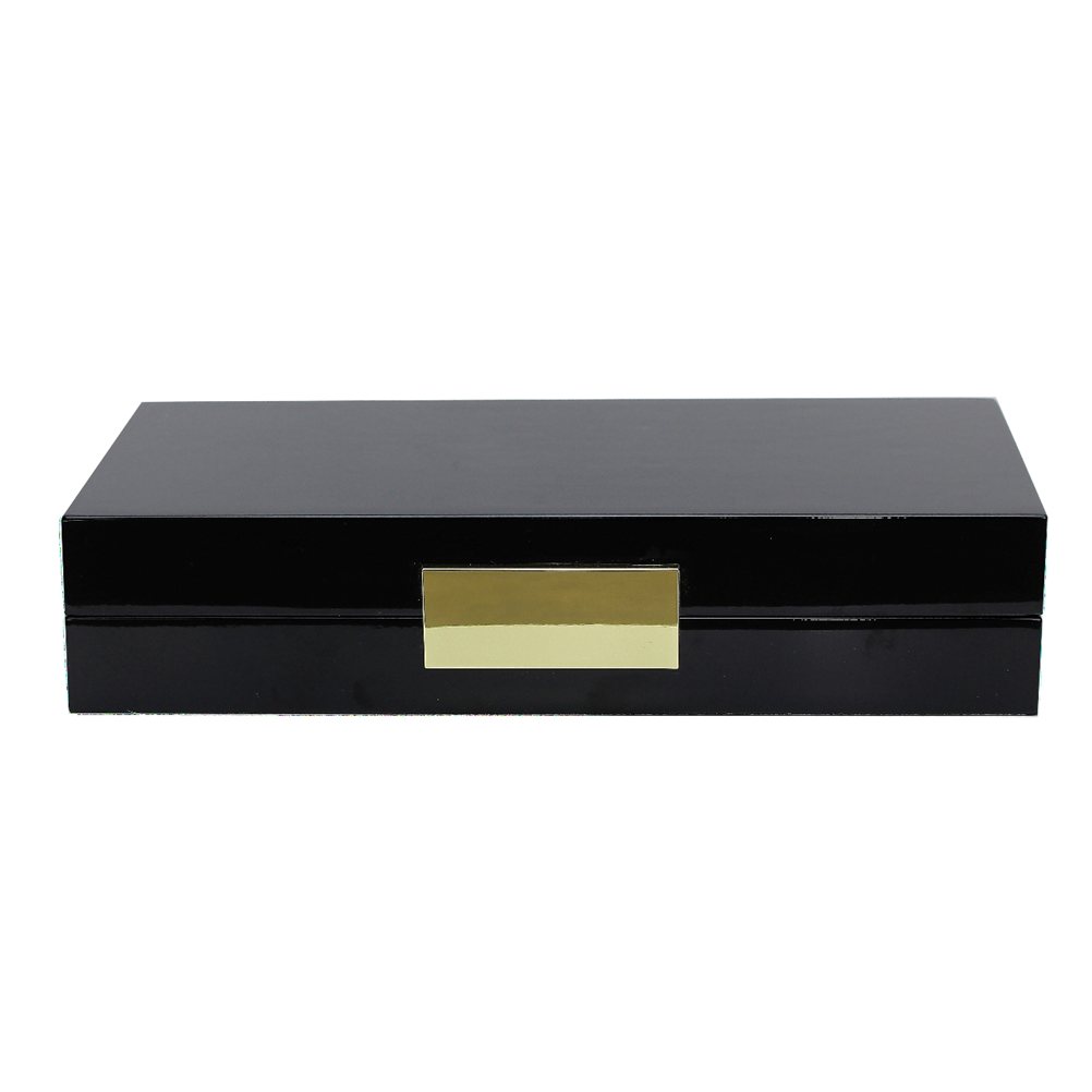 Schwarze Lackbox mit Gold