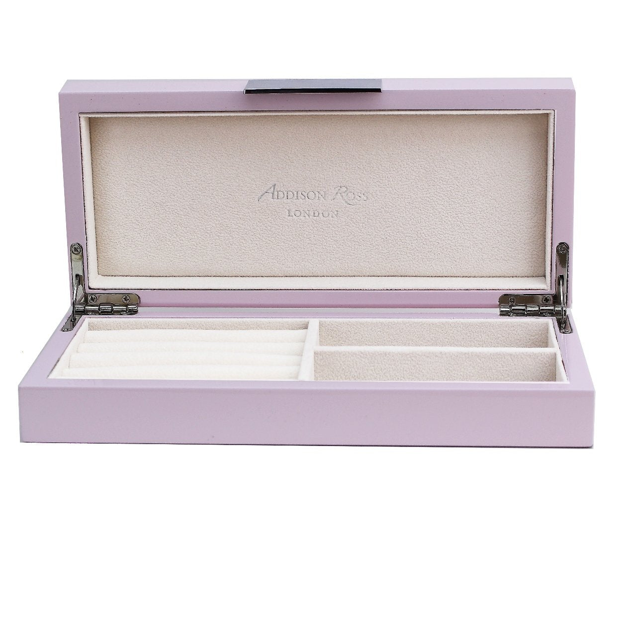 Pink Lacquer Box With Silver