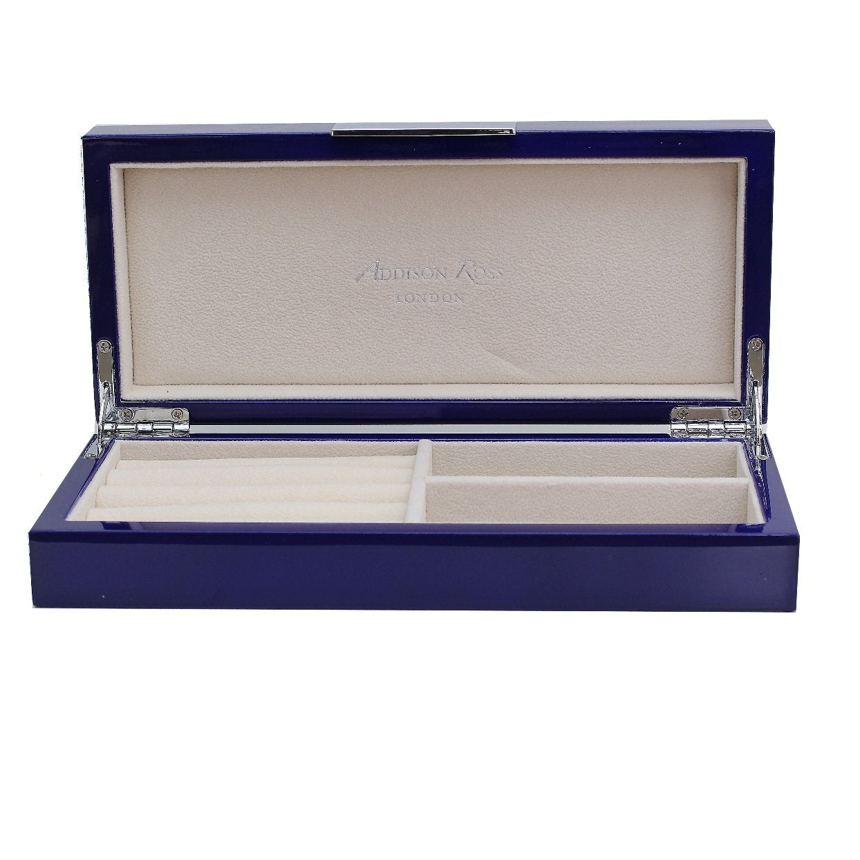 Marineblaue Lackbox mit Silber