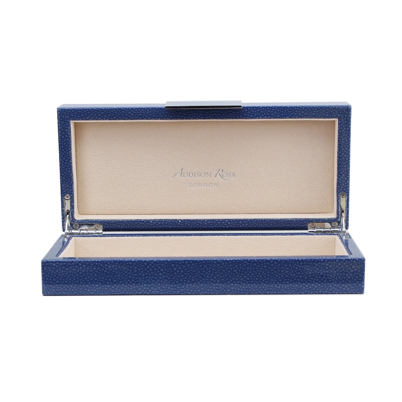 Blaue Shagreen-Box mit Gold