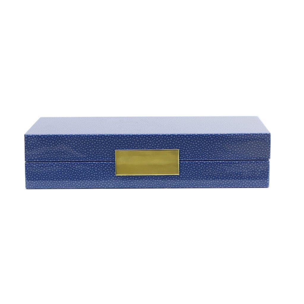 Scatola Shagreen Blu Con Oro