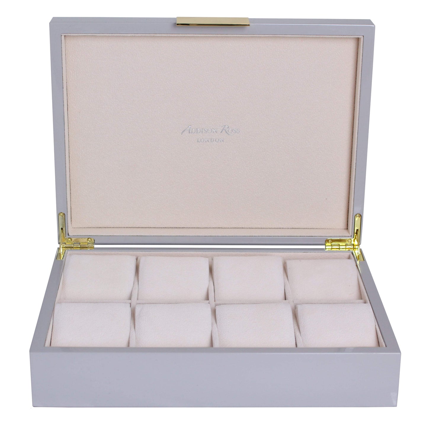 Large Chiffon Grey & Gold Watch Box