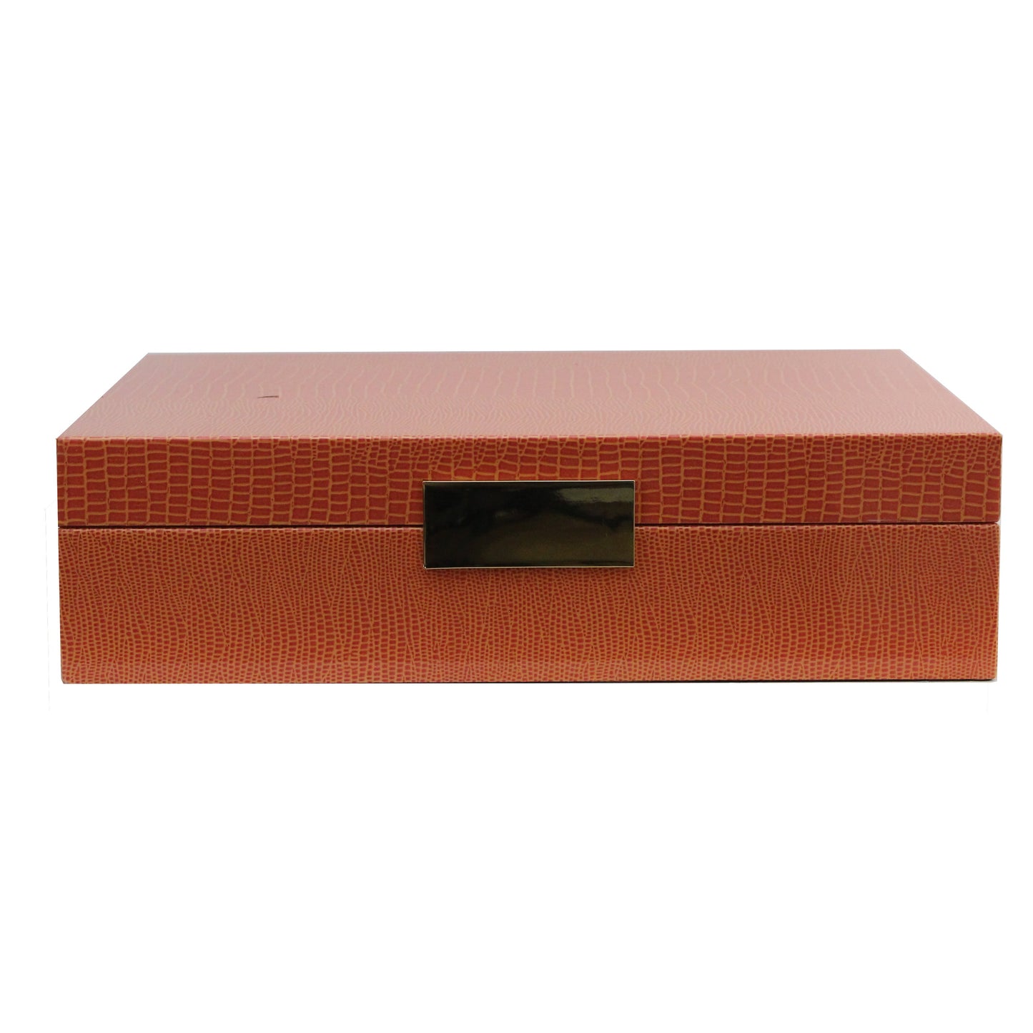 Orange large Croc Lacquer Box with Gold – Addison Ross EU