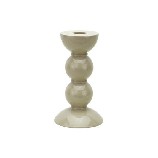 Addison Ross: Medium Cappuccino Bobbin Candlestick - 14cm