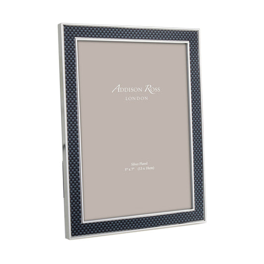 Grey Carbon Fibre & Silver 15mm Photo Frame