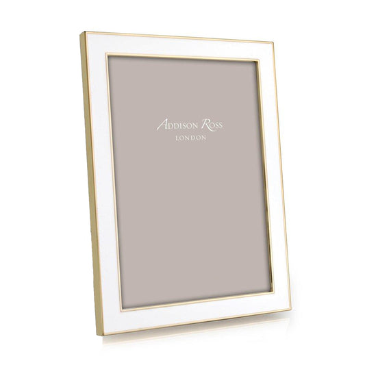 Wit email en gouden frame