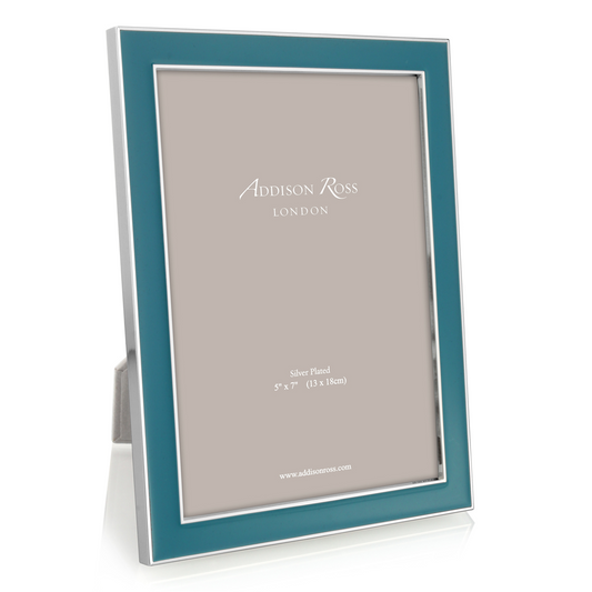 Teal Enamel & Silver Frame - Enamel Frames - Addison Ross