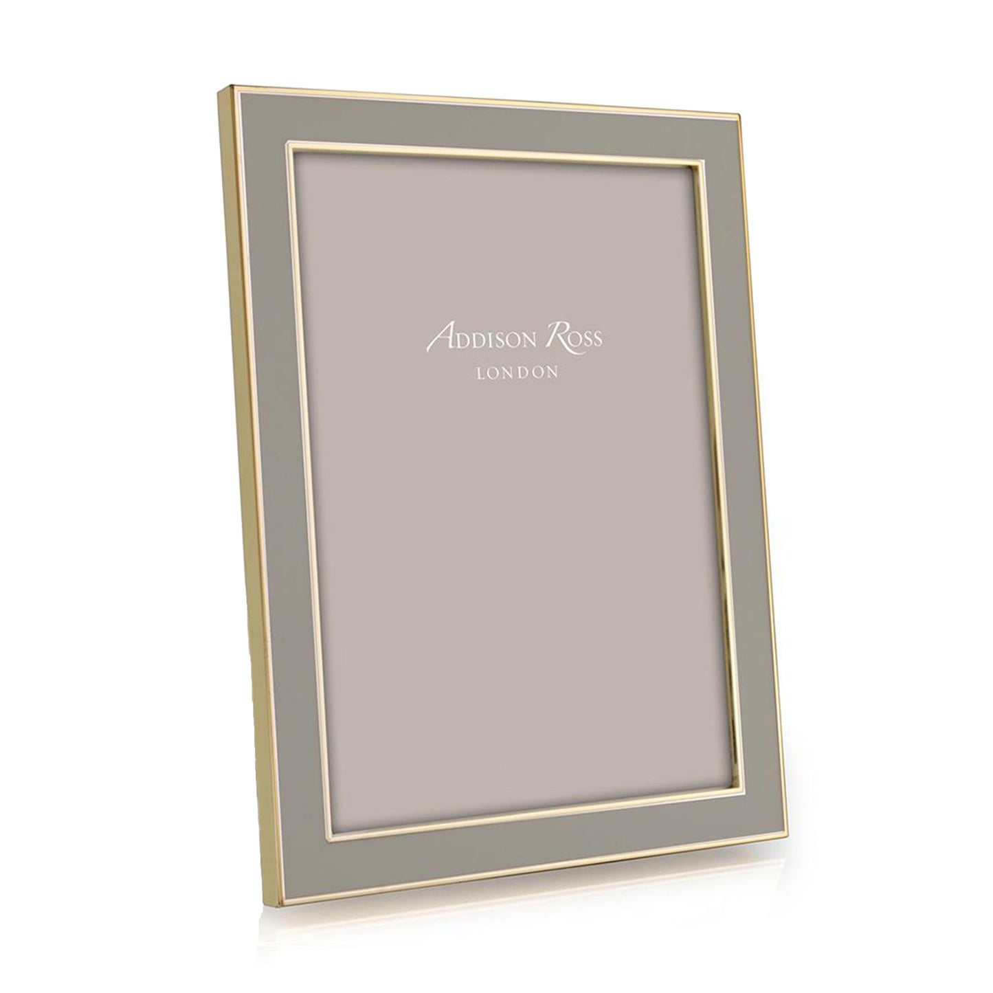 Taupe emaille en gouden frame