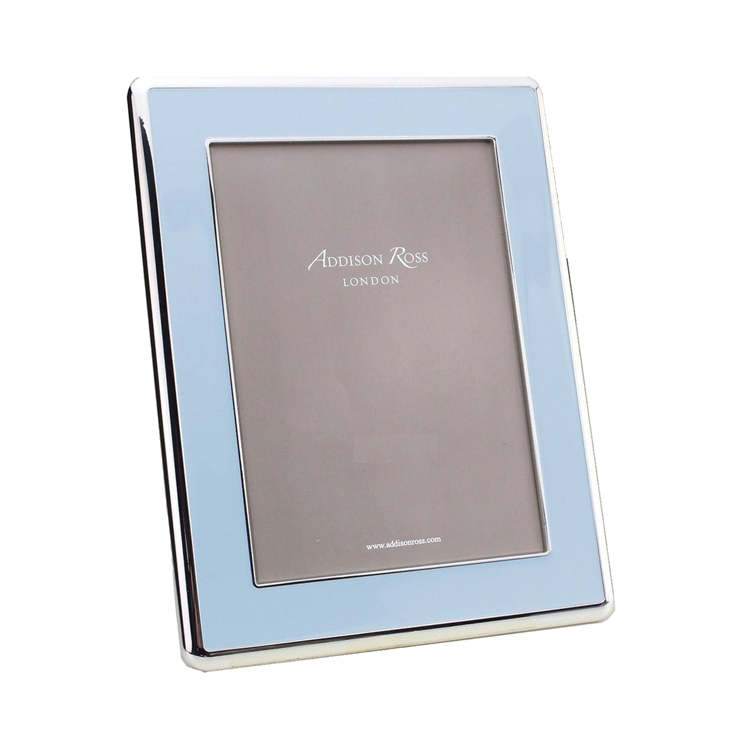 Powder Blue Enamel & Silver Curve Frame