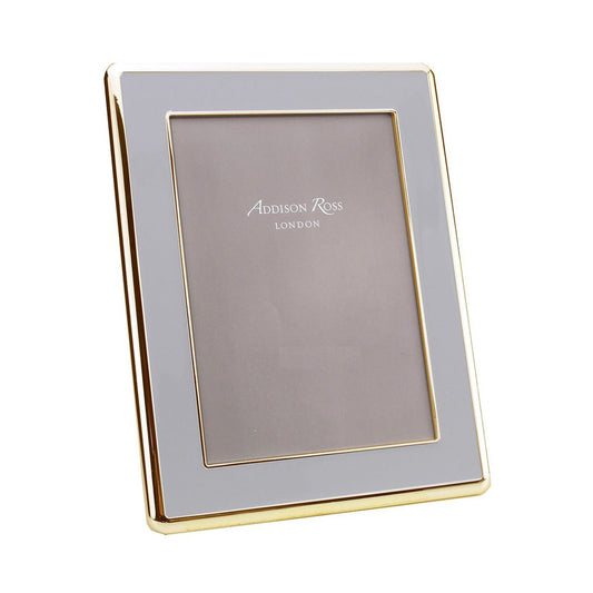 Chiffon Grey Enamel & Gold Curve Frame