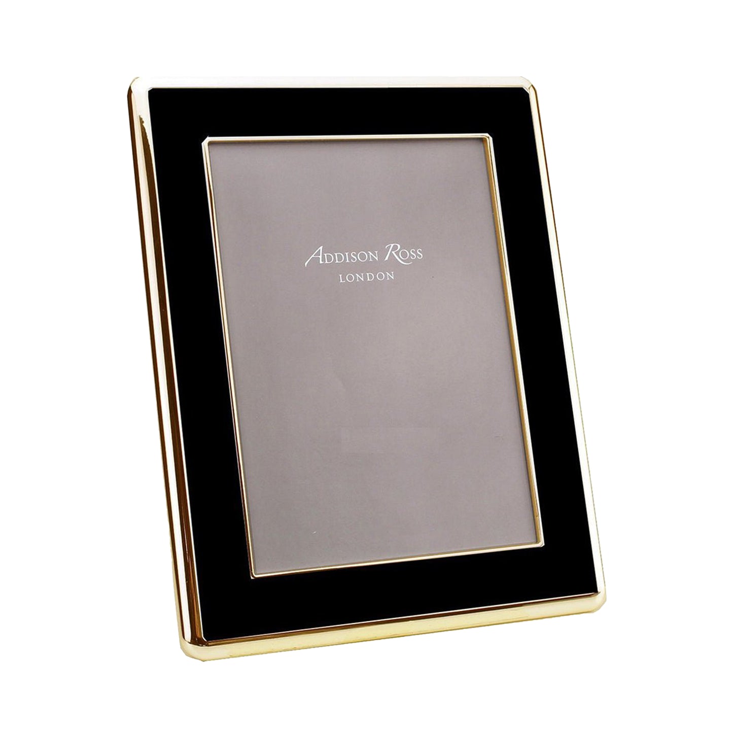 Black Enamel & Gold Curve Frame