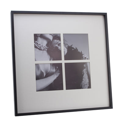 Nine Aperture Black Wall Hanging Frame