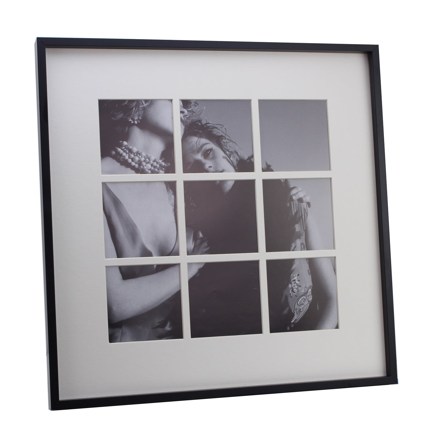 Four Aperture Black Wall Hanging Frame