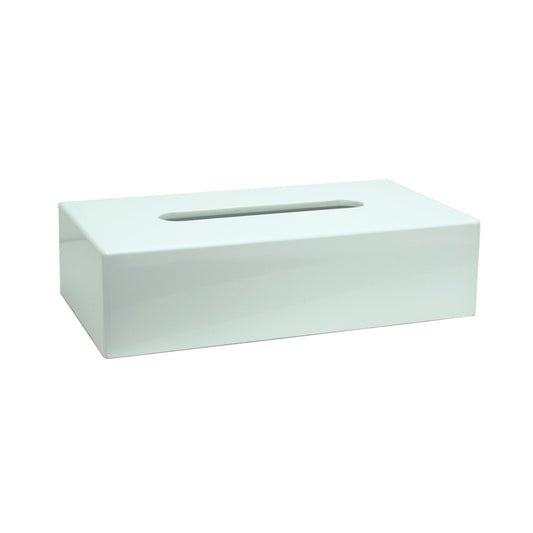 Caixa de mocador rectangular blanca