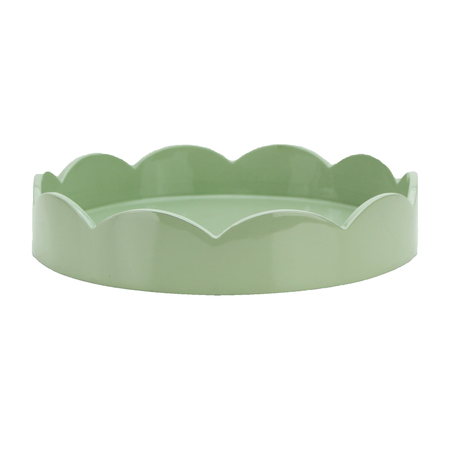 Sage Green Small Scallop Round Tray