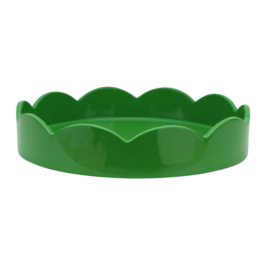 Leaf Green Small Round Scallop Tray