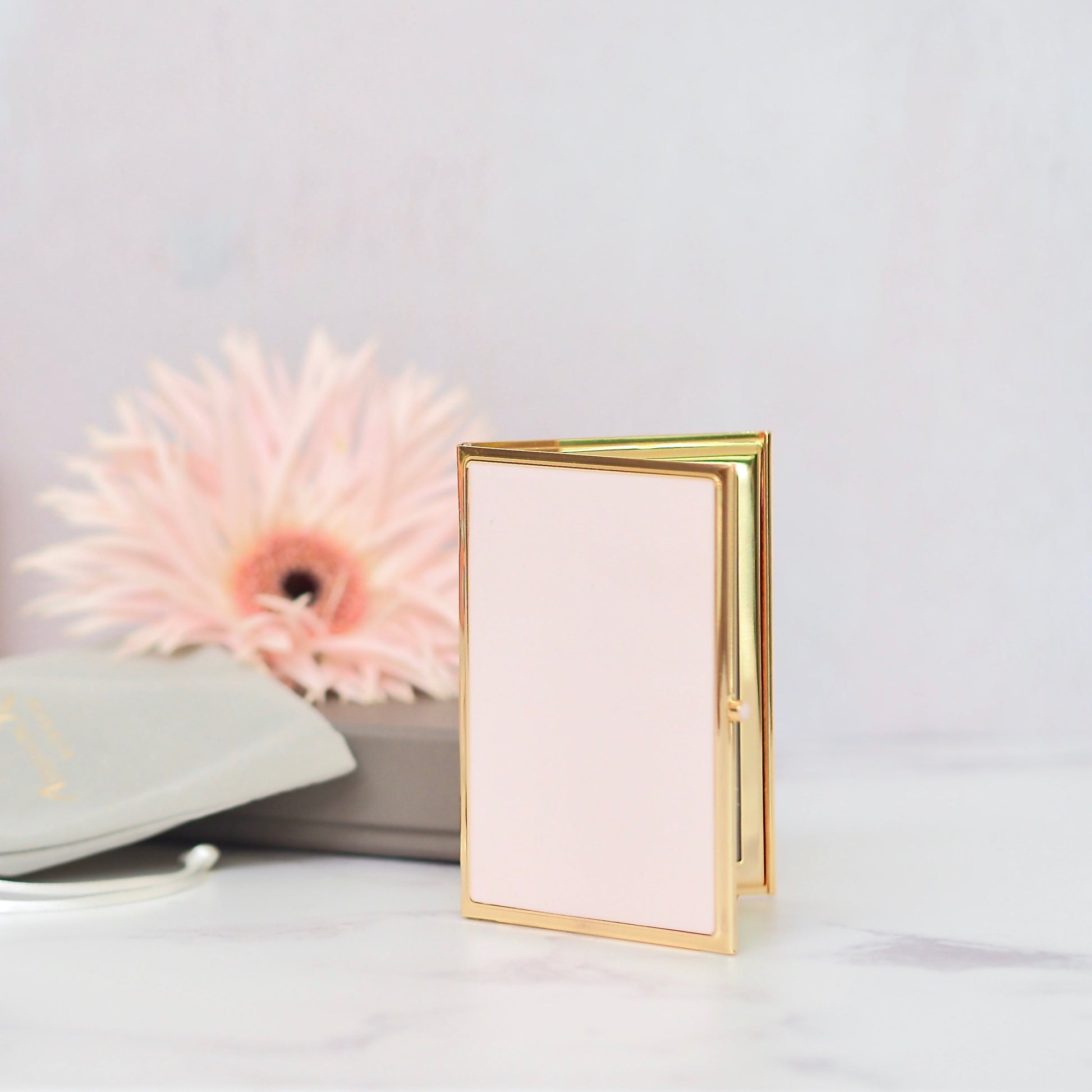 Pastel Pink & Gold Travel Frame - Enamel Frame - Addison Ross