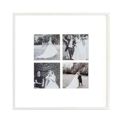 Four Aperture White Wall Hanging Frame