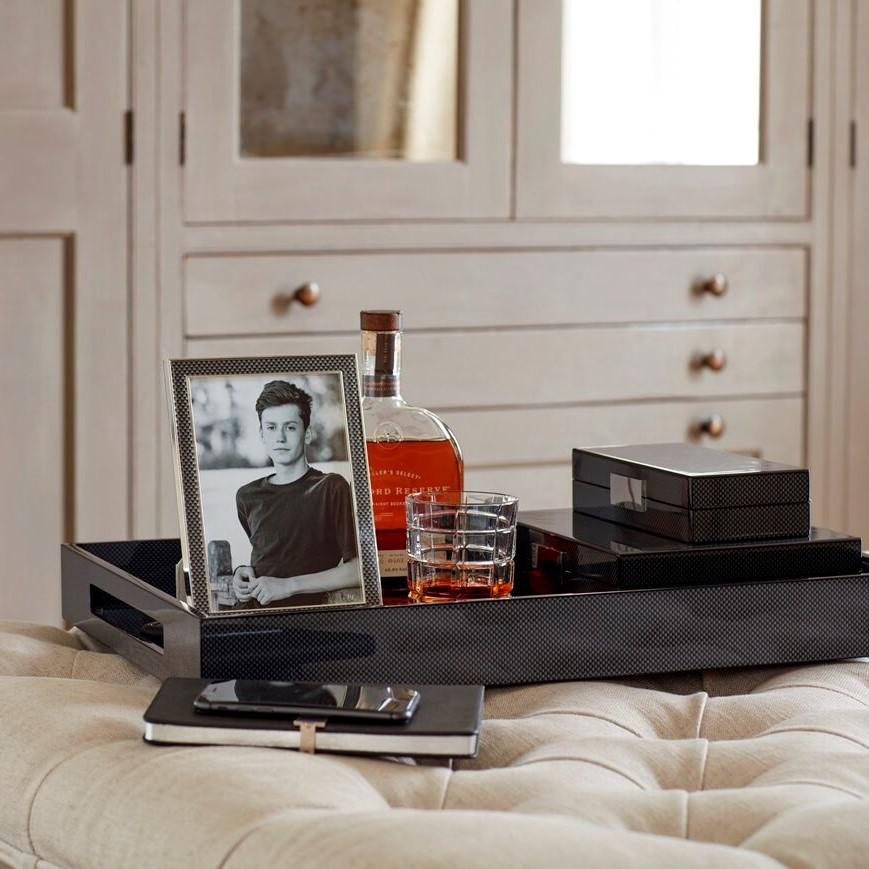 Carbon Fibre Large Lacquered Ottoman Tray