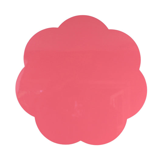 Grands sets de table en laque pétoncle rose pastèque – Lot de 4